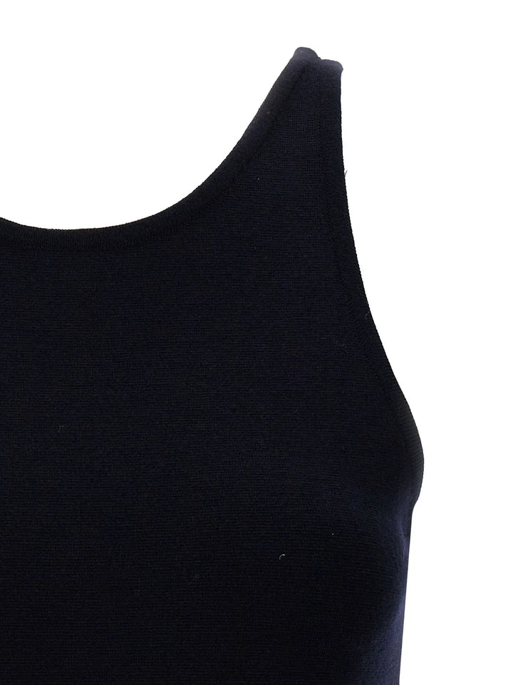 Max Mara Blue Virgin Wool Tank Tops