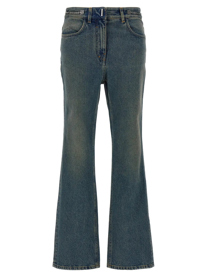 Givenchy Blue Cotton Bootcut Jeans