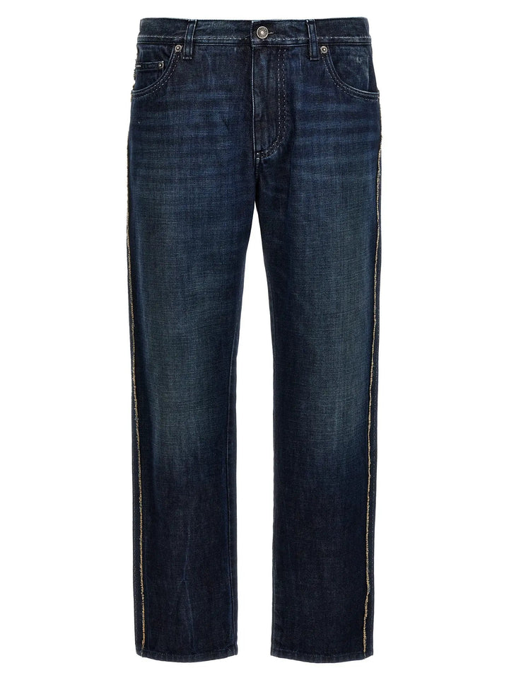 Dolce &amp; Gabbana Blue Cotton Skinny Jeans