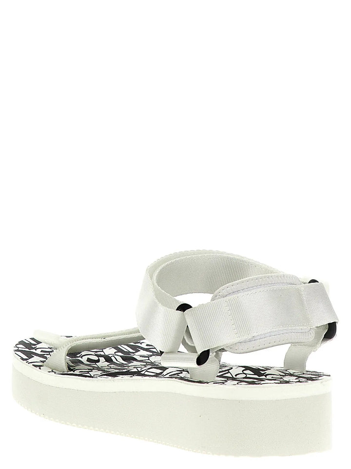 Palm Angels Bicolor Polyester Flat Sandals