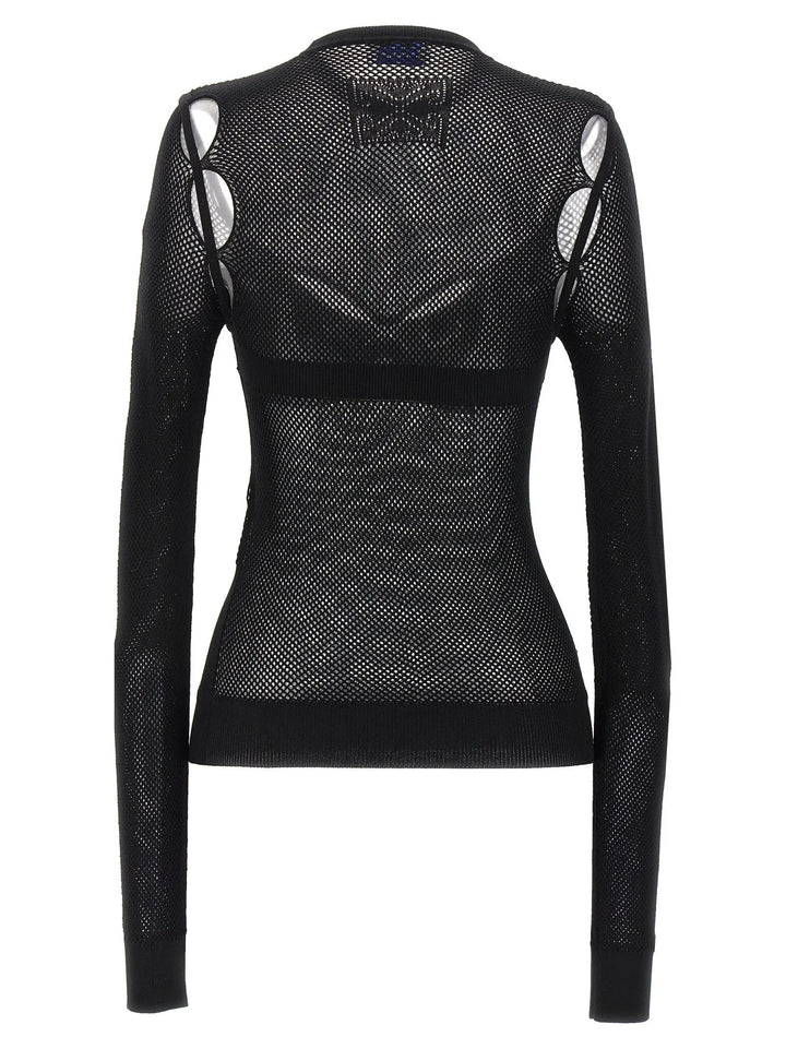 Off-White Black Viscose Tank Tops