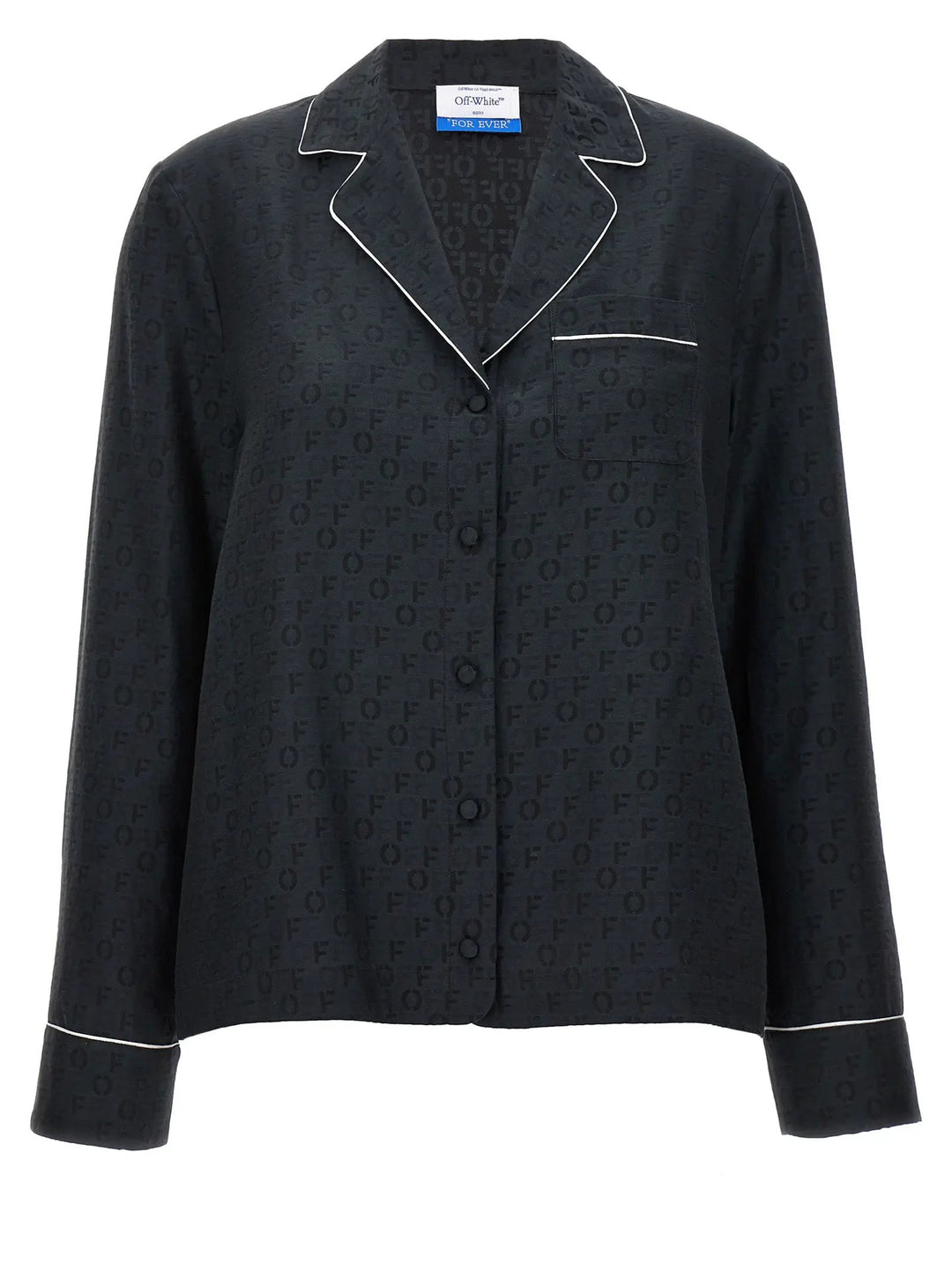 Off-White Black Silk Blouse