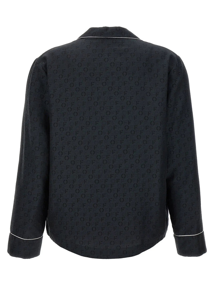 Off-White Black Silk Blouse