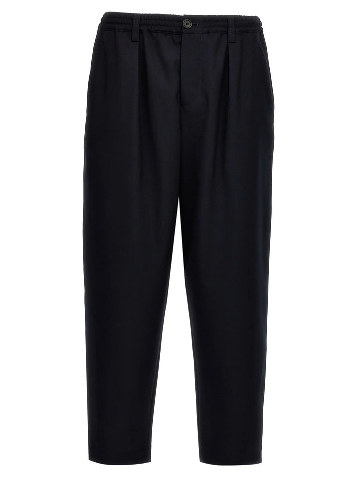 Marni Blue Virgin Wool Cropped Pants