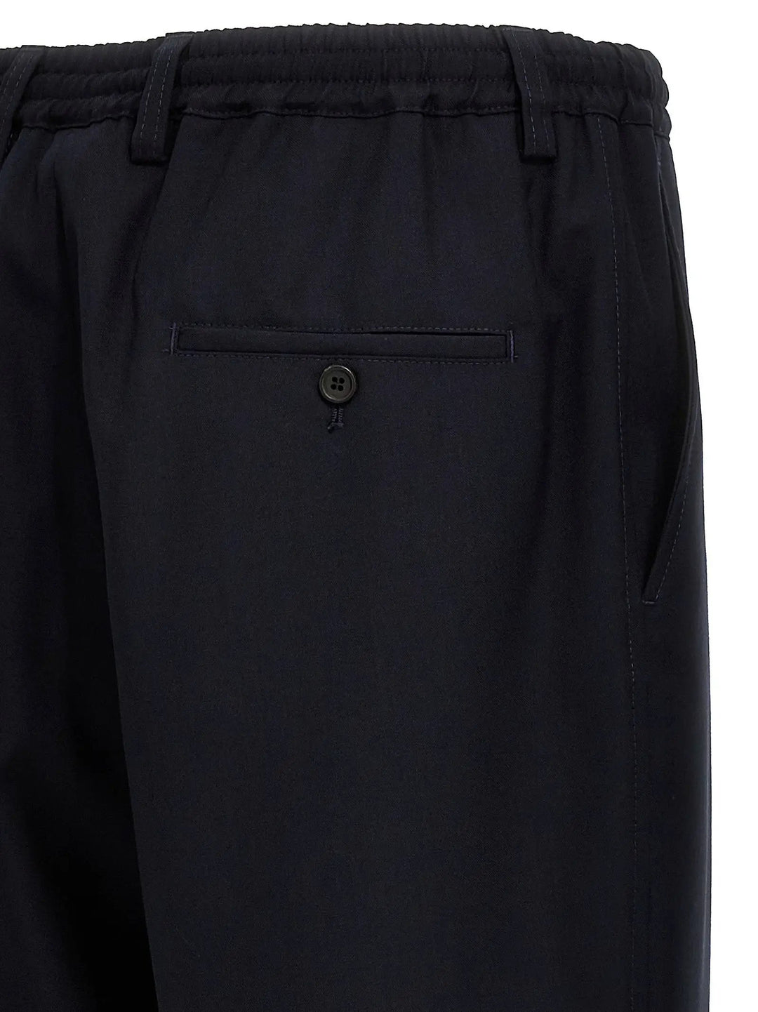 Marni Blue Virgin Wool Cropped Pants