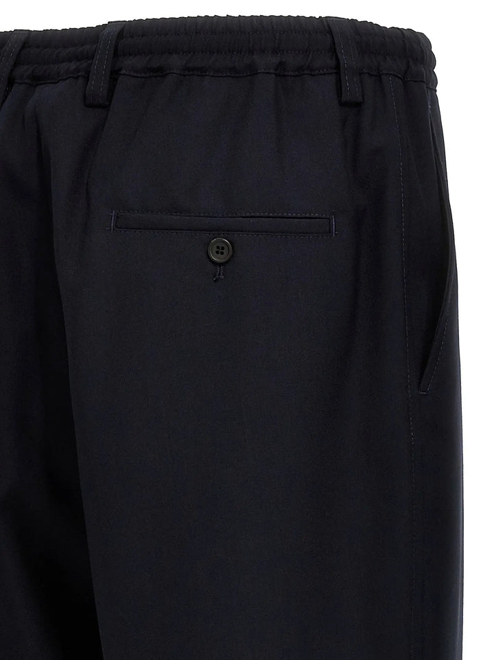 Marni Blue Virgin Wool Cropped Pants