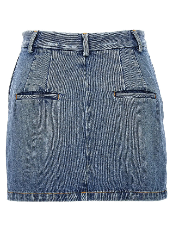 Armarium Blue Cotton Long Skirt