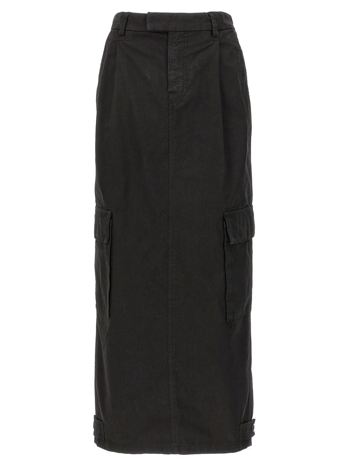 Armarium Black Cotton Mini Skirt