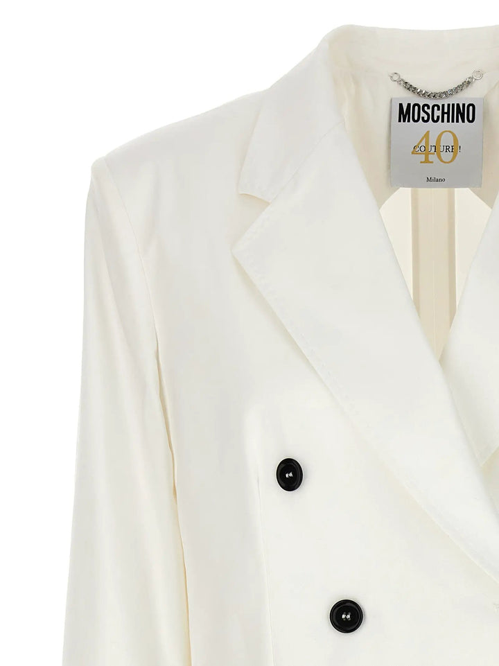 Moschino White Cotton Blazer