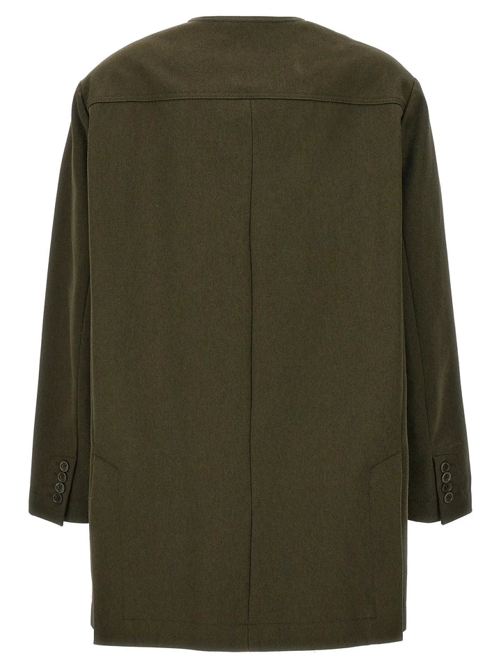 Max Mara Bicolor Cotton Full-Length Jacket