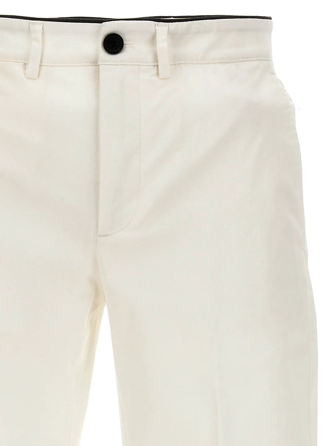 Department 5 White Cotton Casual Pants