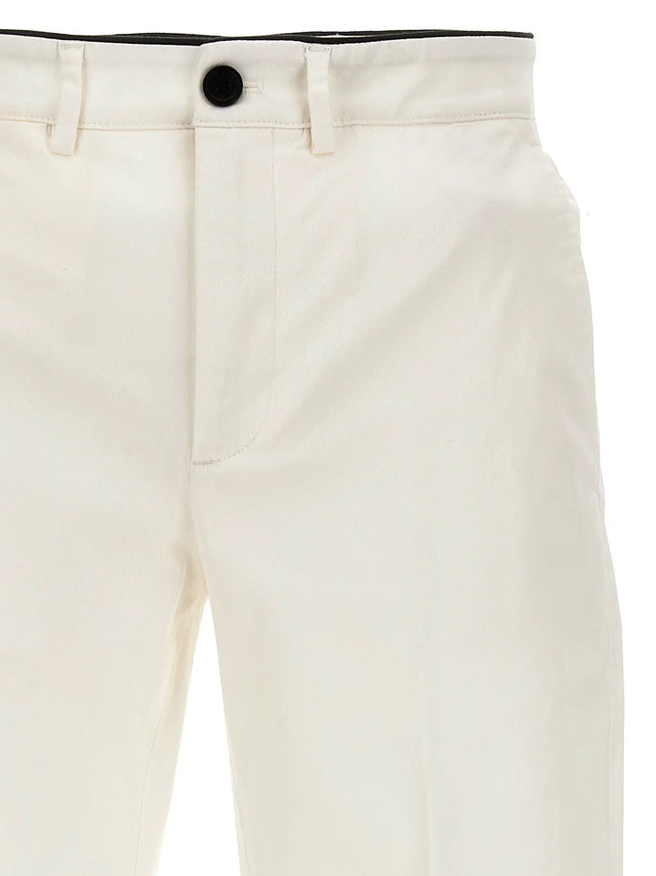 Department 5 White Cotton Casual Pants