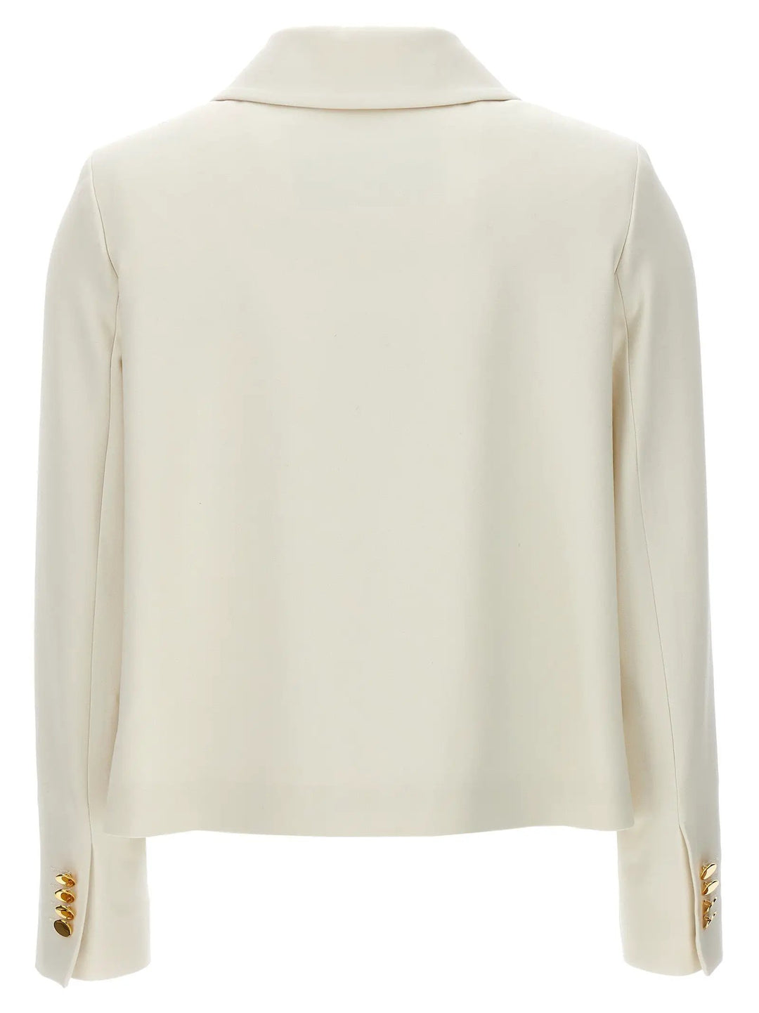 Kiton White Virgin Wool Full-Length Jacket