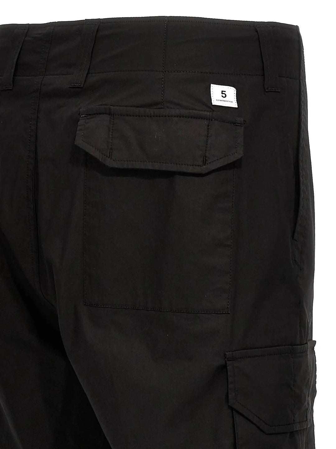 Department 5 Black Cotton Cargo Pants
