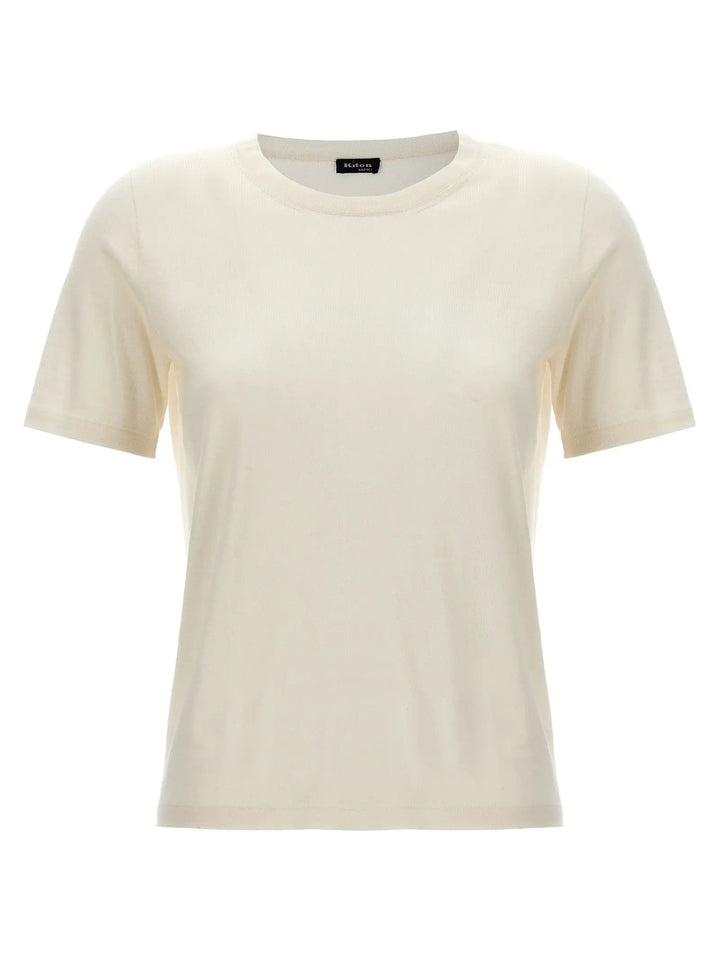 Kiton White Cashmere T-Shirt