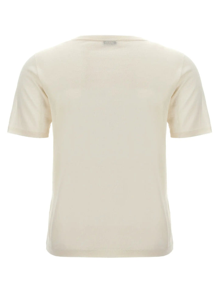 Kiton White Cashmere T-Shirt