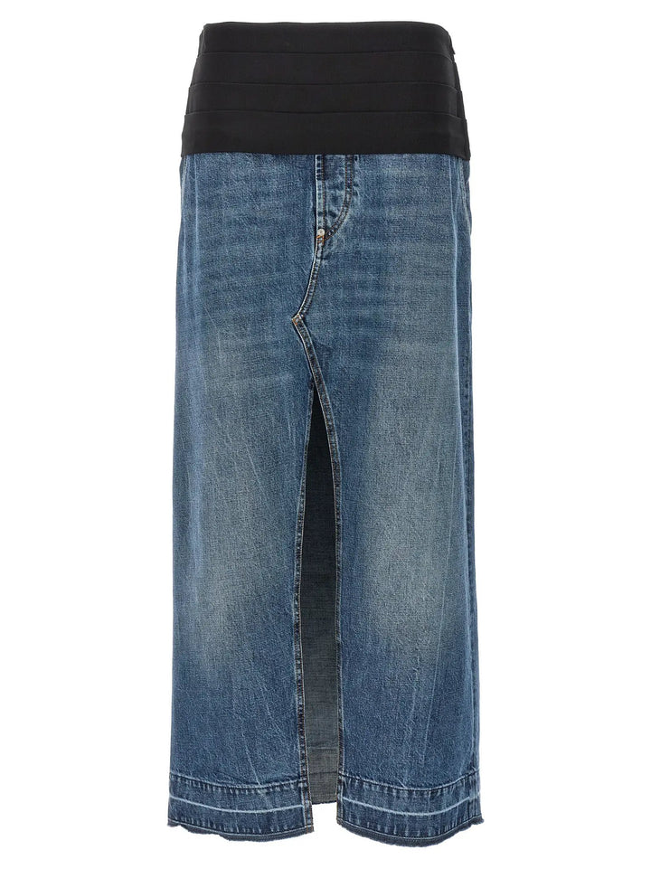 Stella McCartney Blue Cotton Mini Skirt