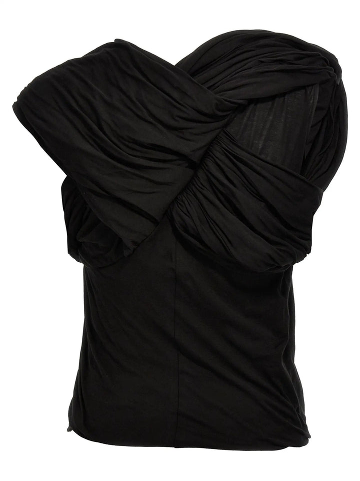 Rick Owens Black Cotton Tank Tops