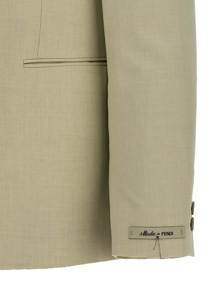 Fendi Beige Virgin Wool Blazer