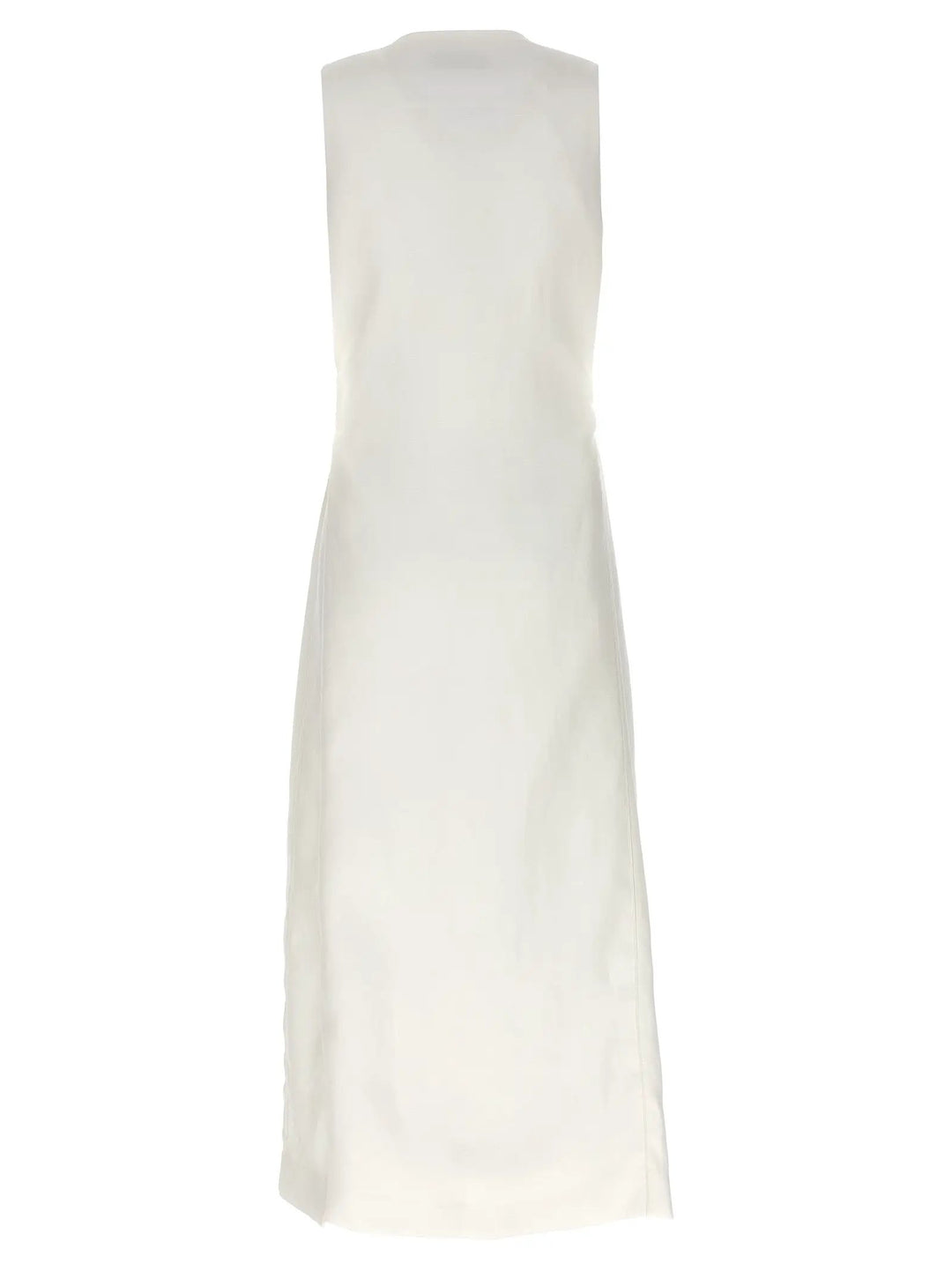 Max Mara White Flax Sleeveless Jacket