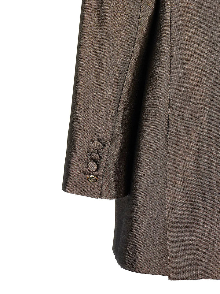 Max Mara Brown Silk Blazer