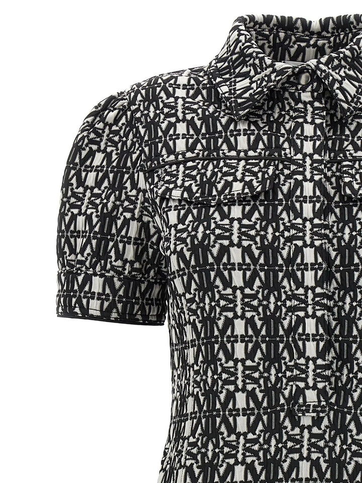 Max Mara Bicolor Polyester Short Dress
