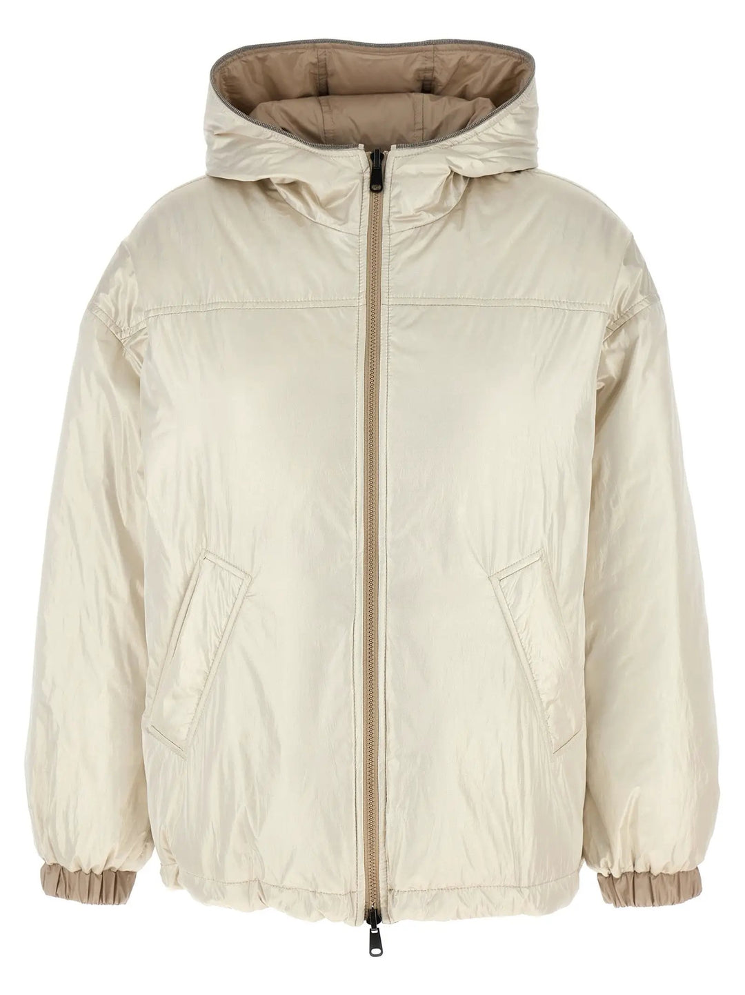 Brunello Cucinelli Beige Polyester Full-Length Jacket