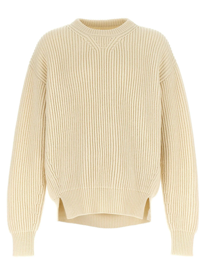 Jil Sander White Wool Cardigan