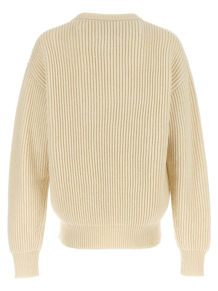 Jil Sander White Wool Cardigan