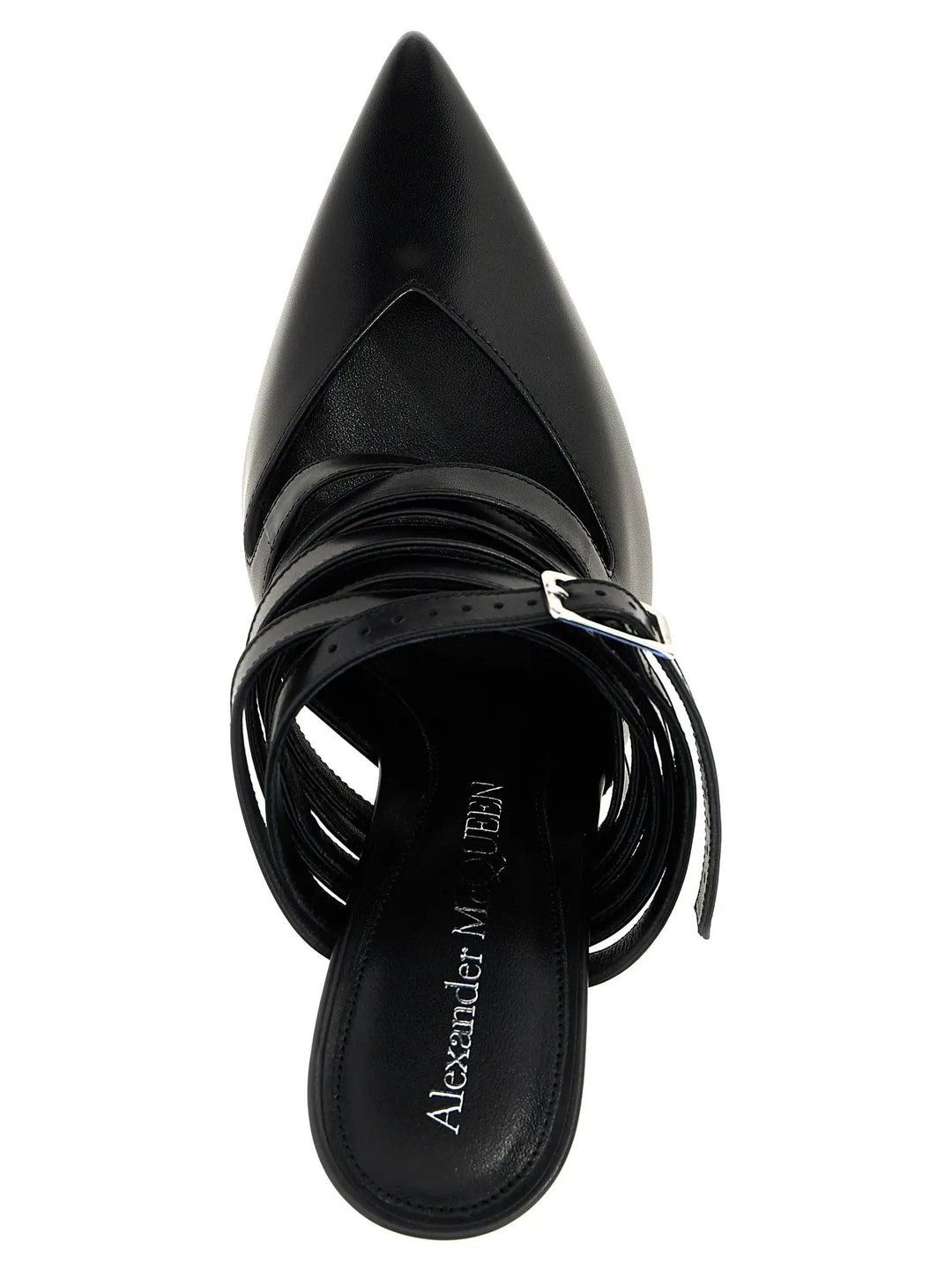 Alexander McQueen Black Cowhide High Heel Pumps