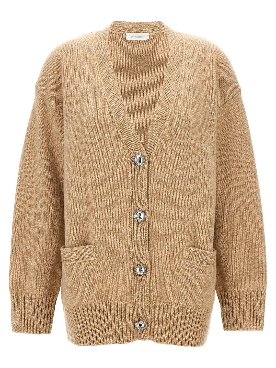 Paco Rabanne Beige Wool Cardigan