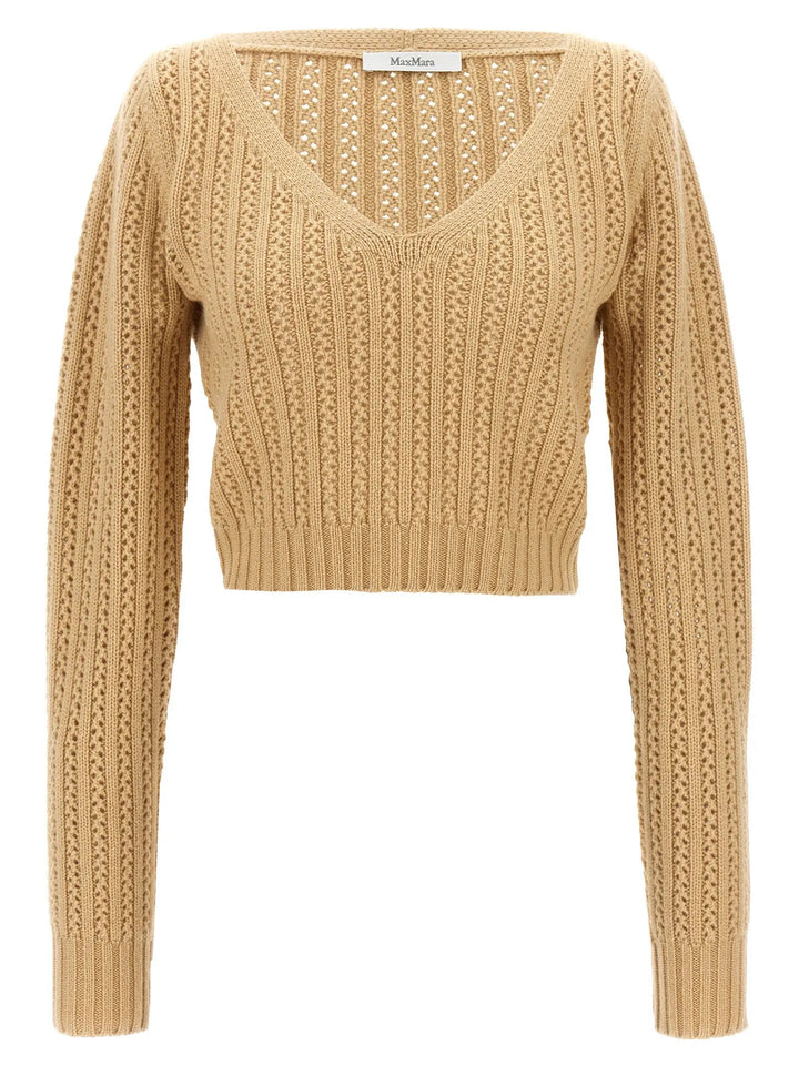 Max Mara Beige Wool Cardigan