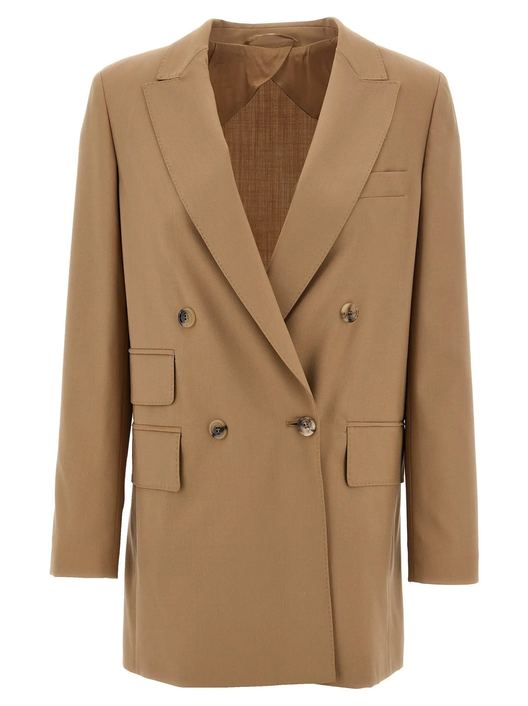 Max Mara Beige Virgin Wool Blazer