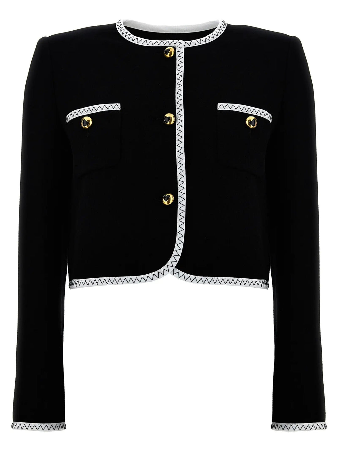 Moschino Bicolor Viscose Full-Length Jacket