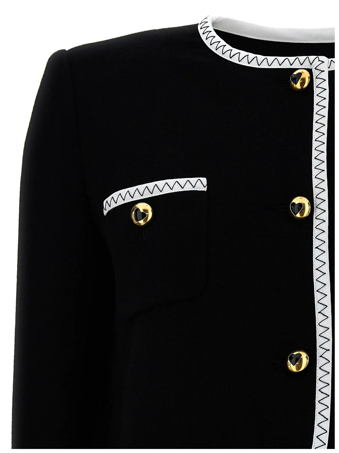 Moschino Bicolor Viscose Full-Length Jacket
