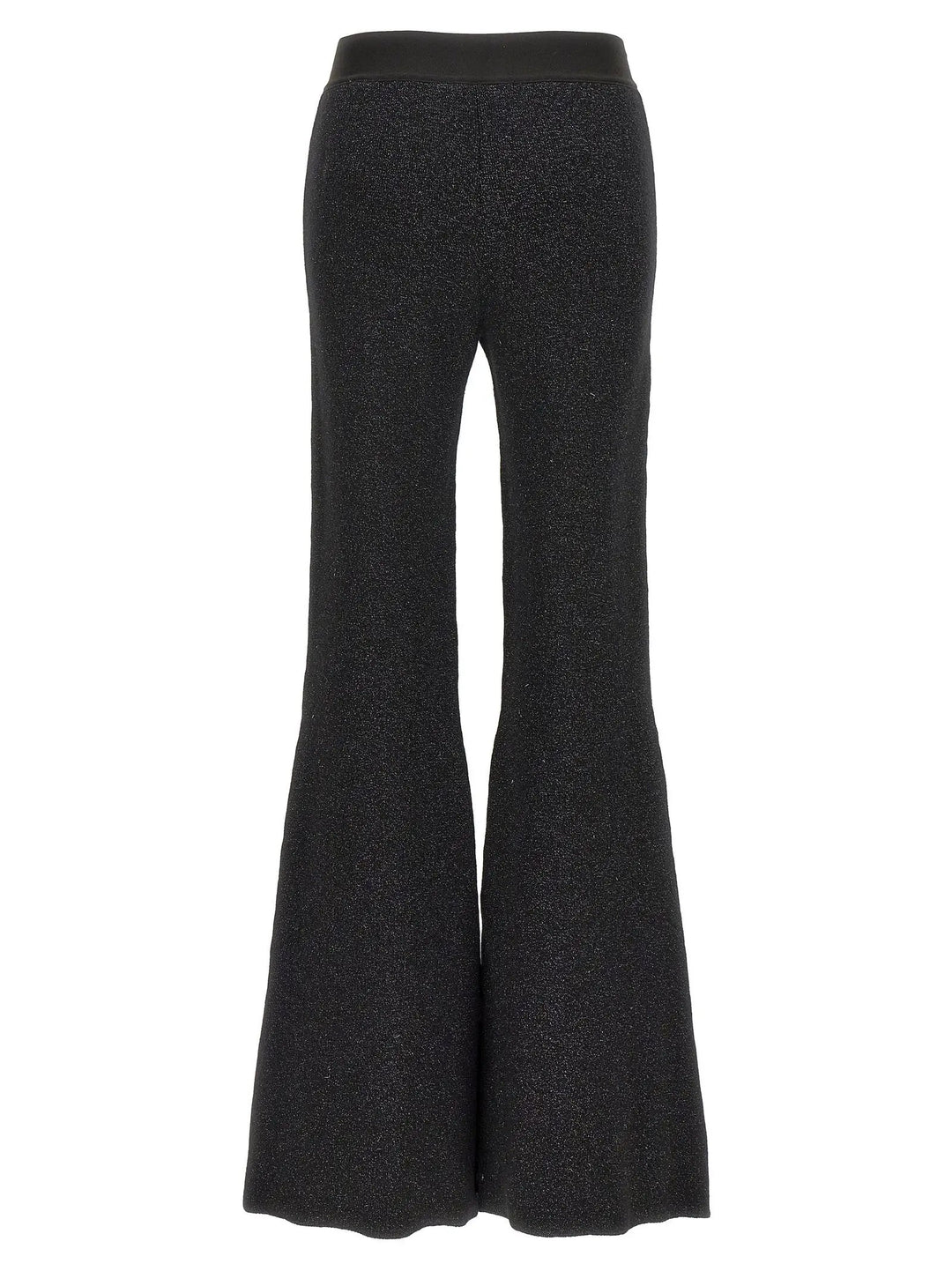 Palm Angels Black Viscose Flared Pants