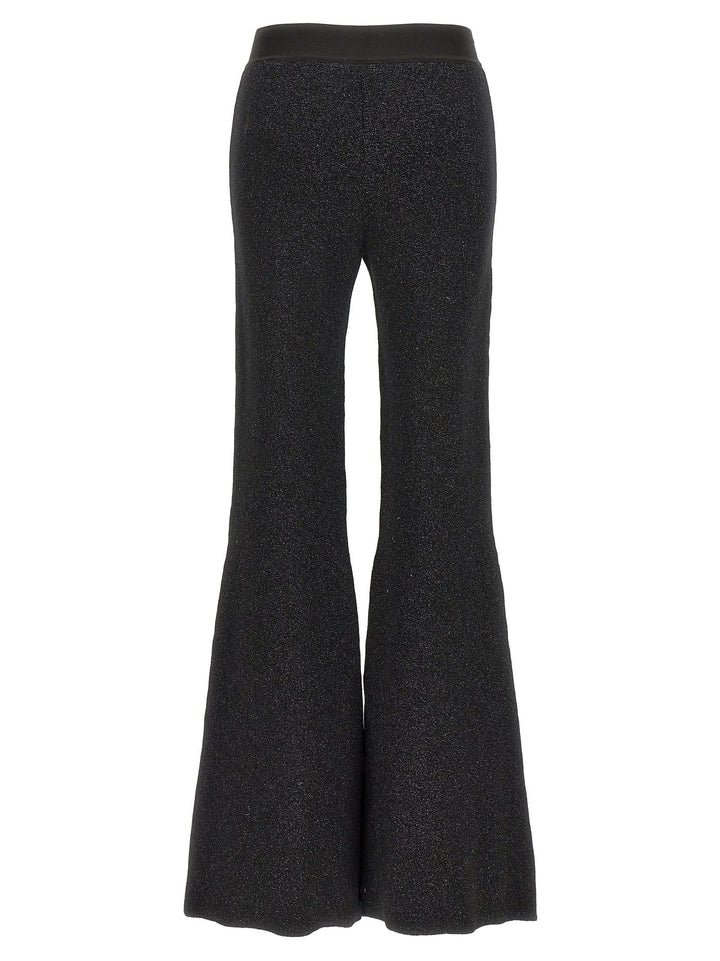 Palm Angels Black Viscose Flared Pants