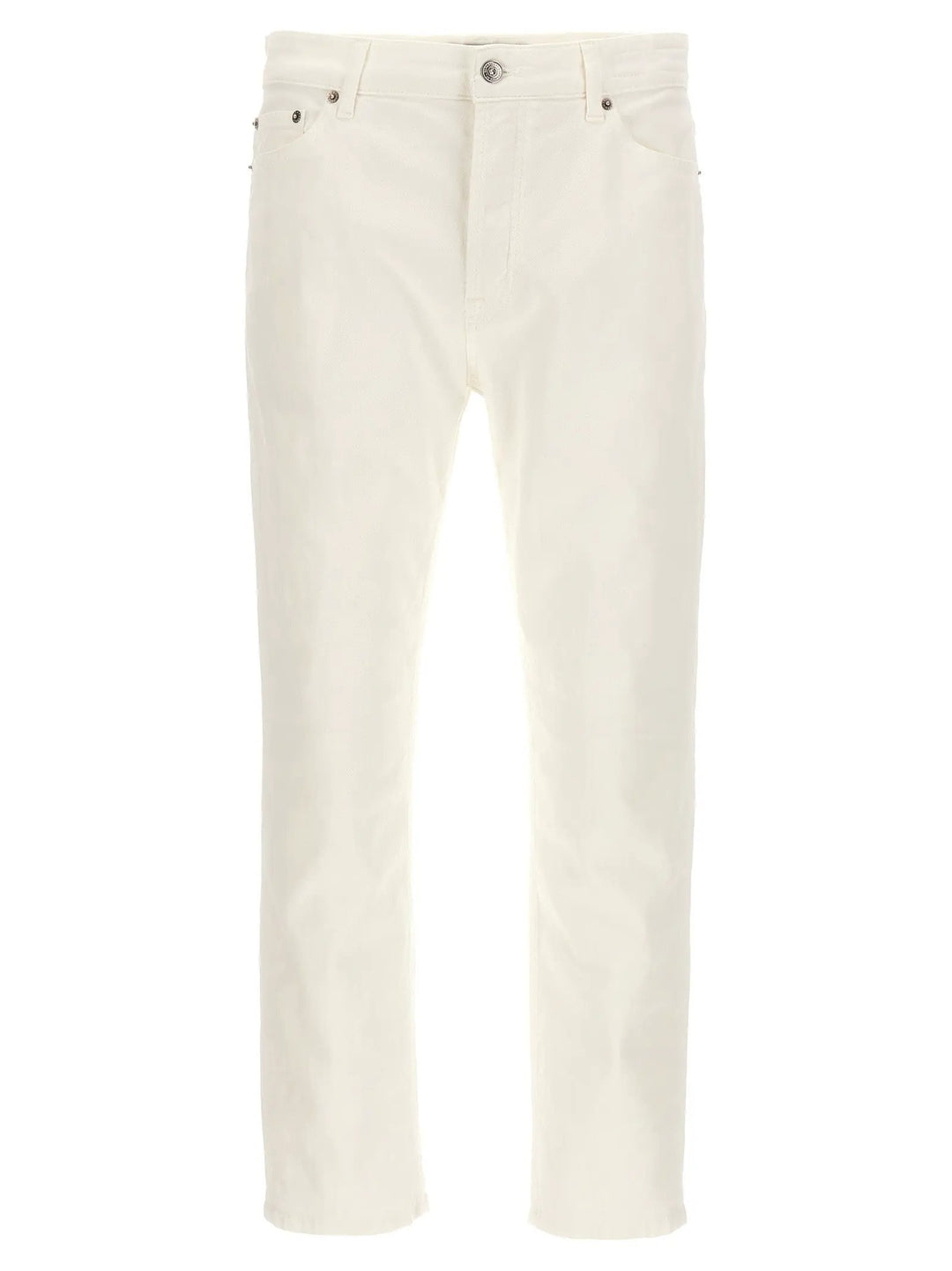Department 5 White Cotton Straight-Leg Jeans