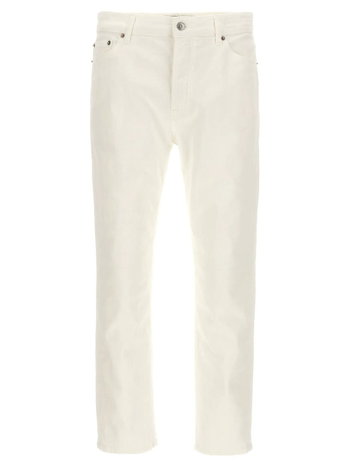 Department 5 White Cotton Straight-Leg Jeans