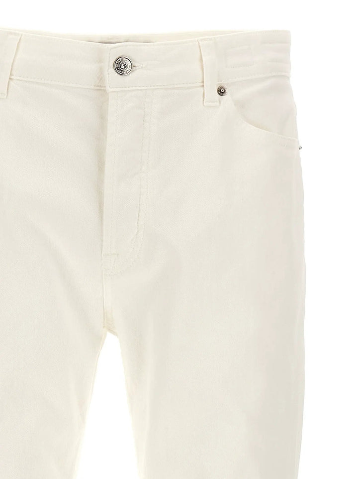 Department 5 White Cotton Straight-Leg Jeans