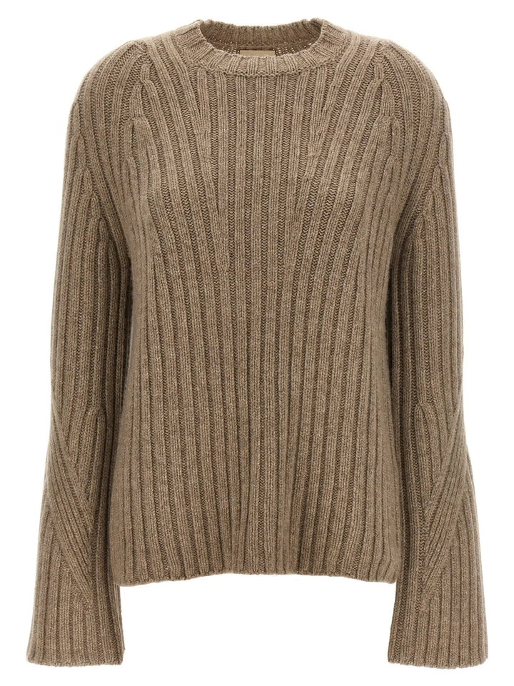Khaite Beige Cashmere Cardigan