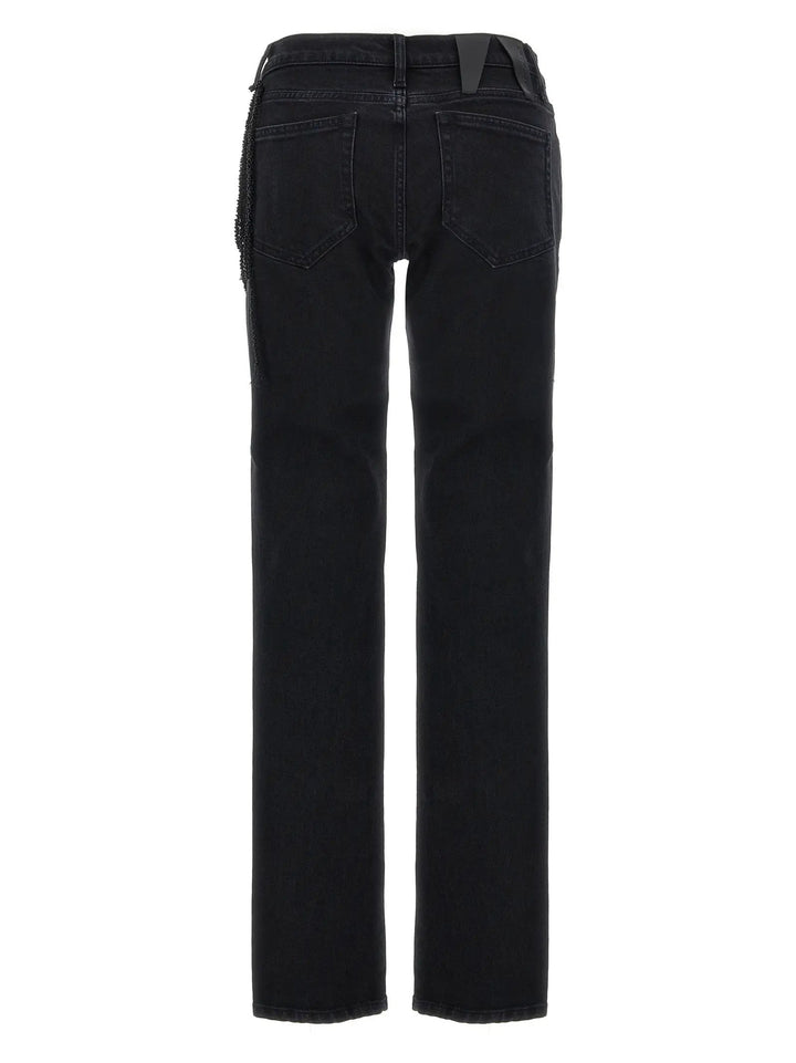 Darkpark Black Cotton Straight-Leg Jeans