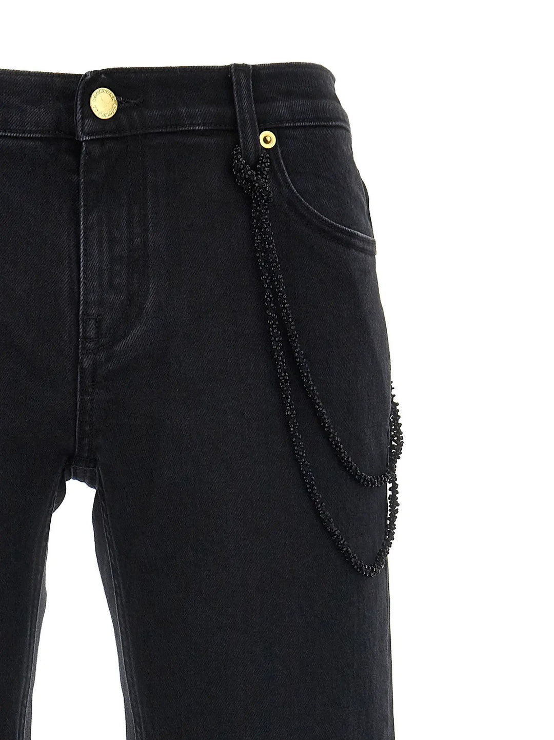 Darkpark Black Cotton Straight-Leg Jeans