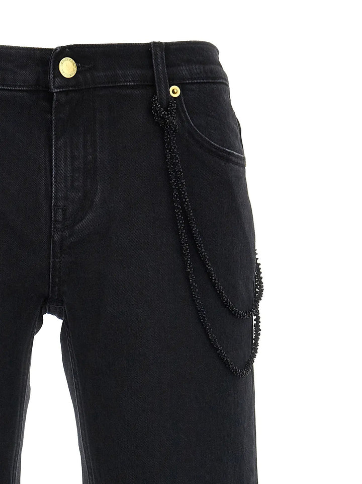 Darkpark Black Cotton Straight-Leg Jeans