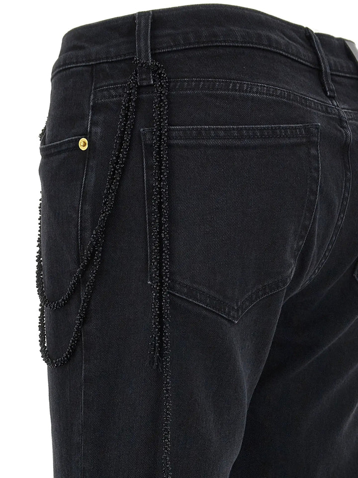 Darkpark Black Cotton Straight-Leg Jeans