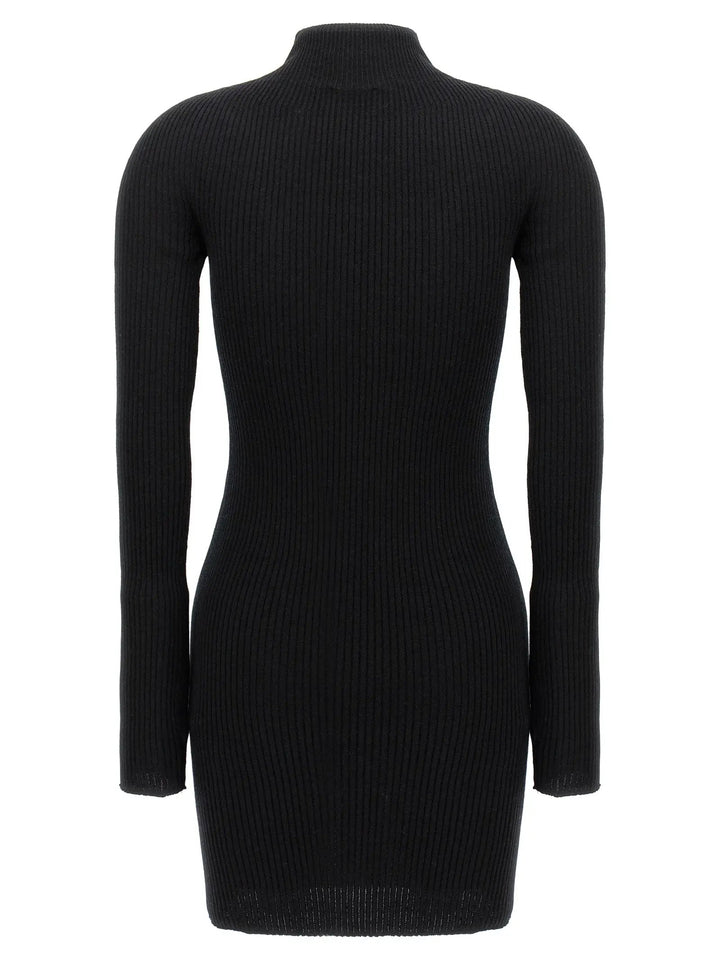 Courrèges Black Cotton Short Dress