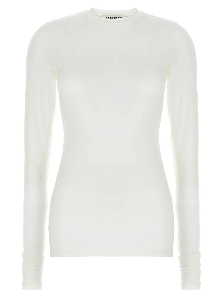 Darkpark White Polyester Long Sleeve T-Shirt