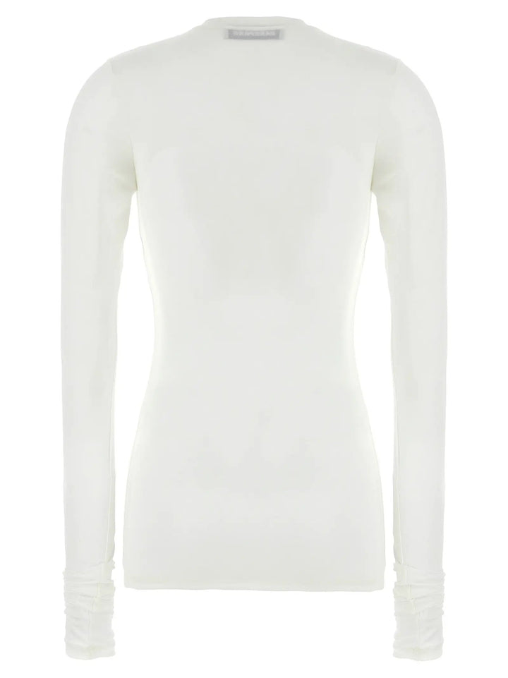 Darkpark White Polyester Long Sleeve T-Shirt