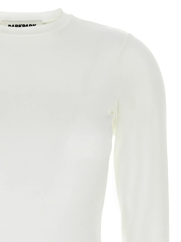 Darkpark White Polyester Long Sleeve T-Shirt