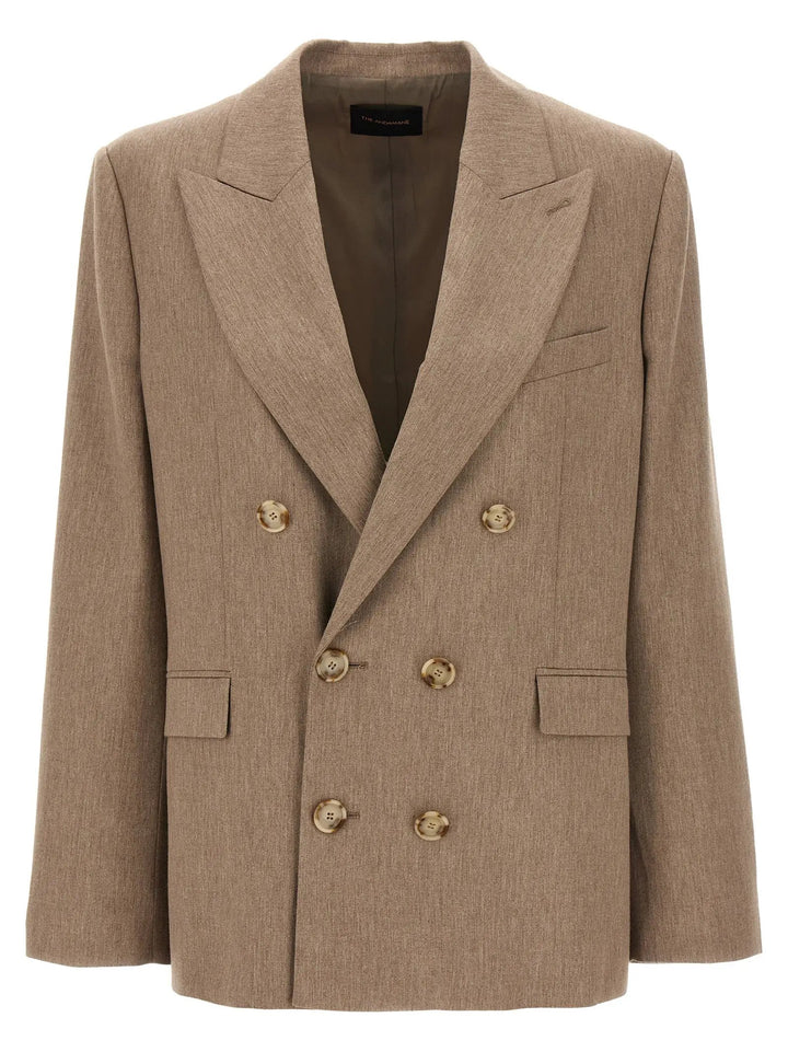 The Andamane Beige Viscose Blazer